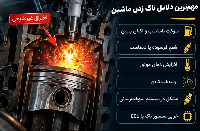 تشخیص ناک موتور خودرو در هنگام شتاب‌گیری و سربالایی